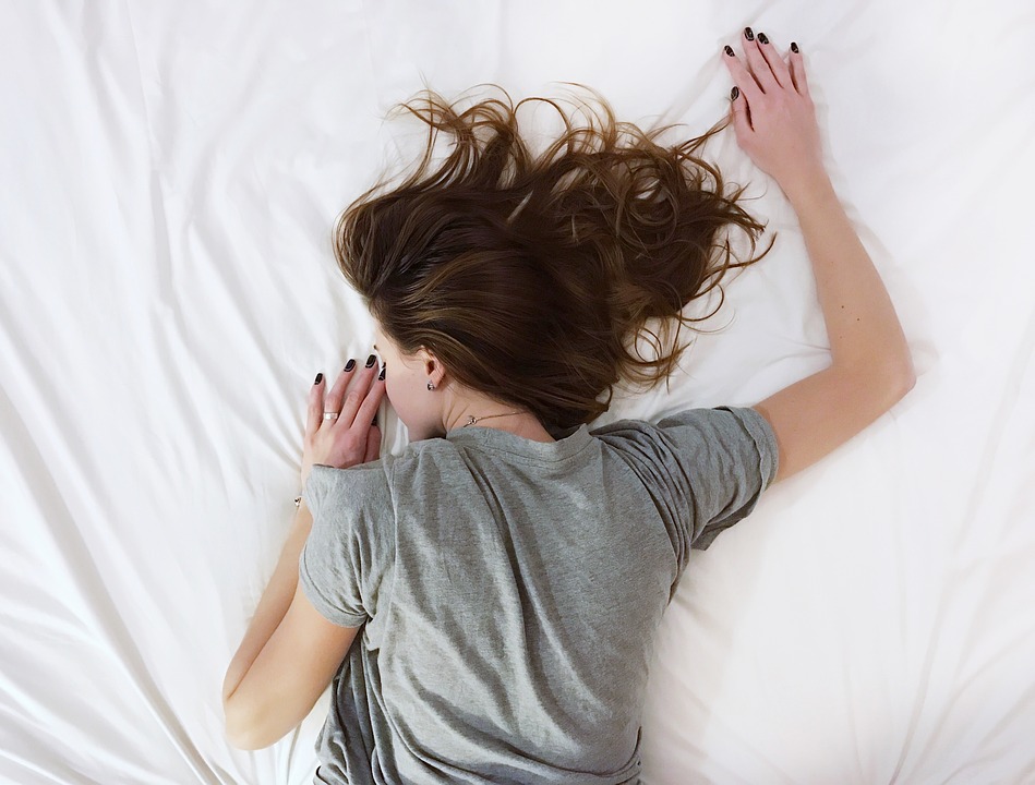lady sleeping on stomach