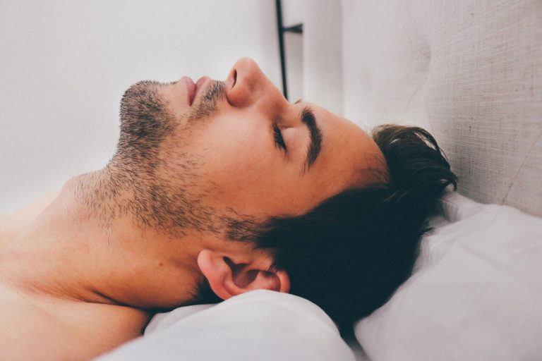 man sleeping soundly