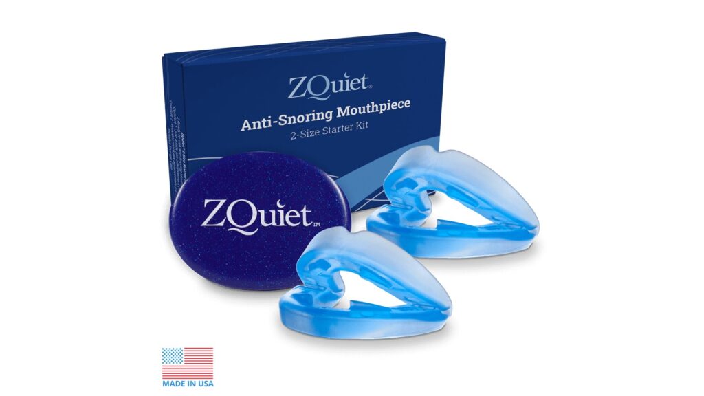 ZQuiet starter kit with two mouthpiece sizes and a case